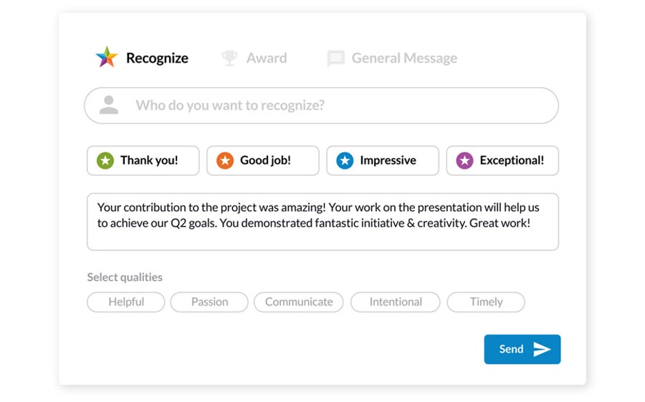 Kudos employee recognition software 