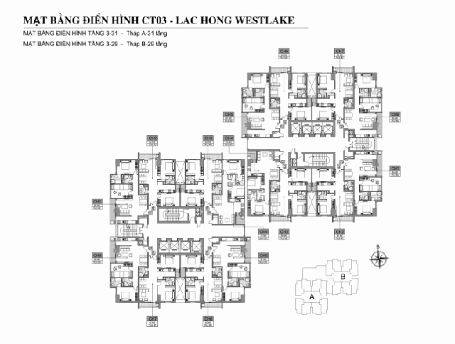 Mặt bằng thiết kế chung cư Lạc Hồng Westlake