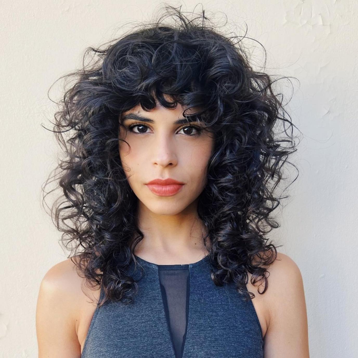 Classic Shag Haircut for Natural Curls