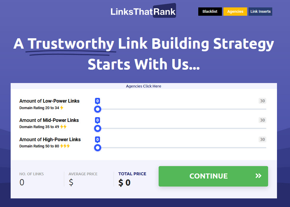 linksthatrank homepage