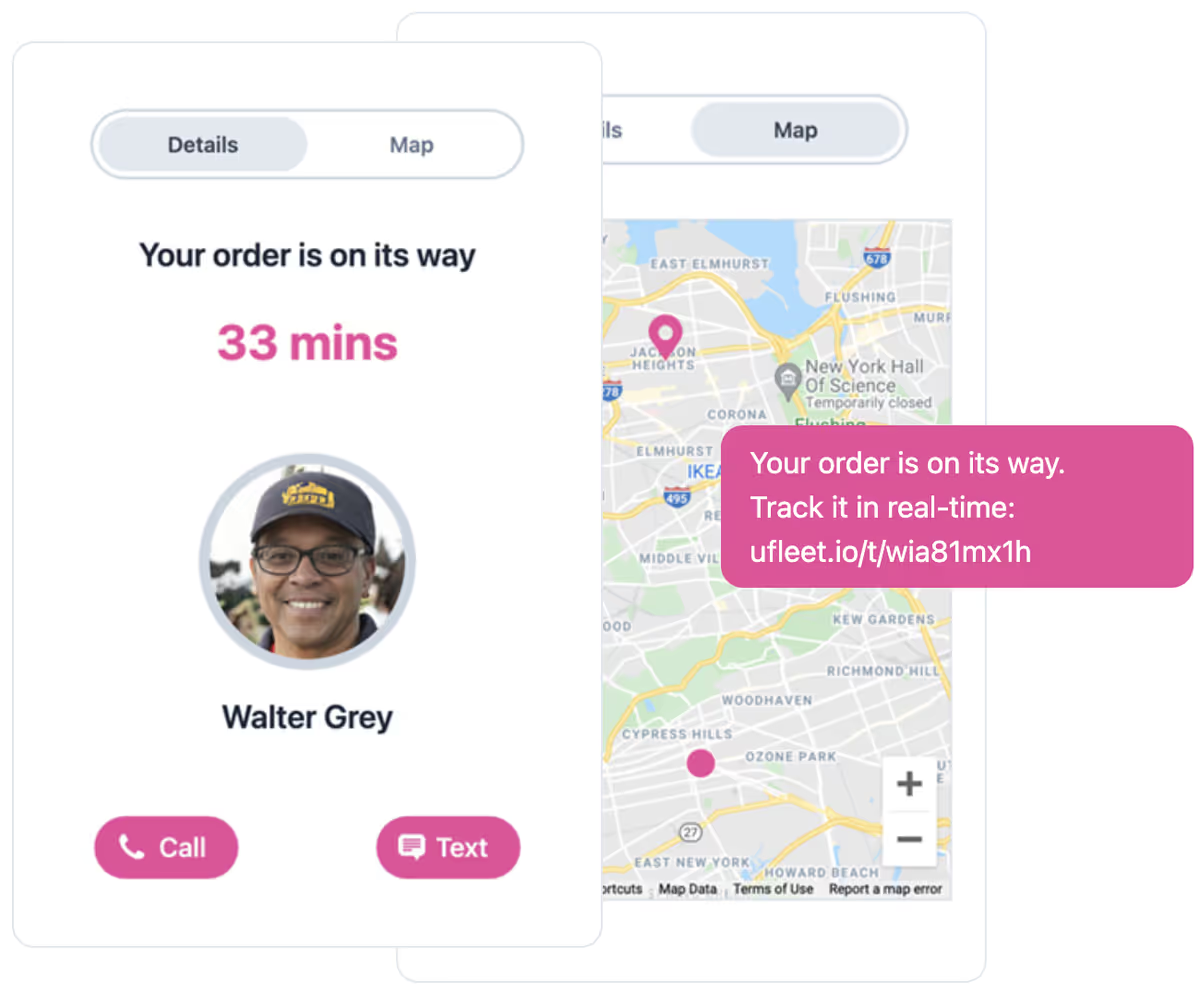delivery live tracking feature