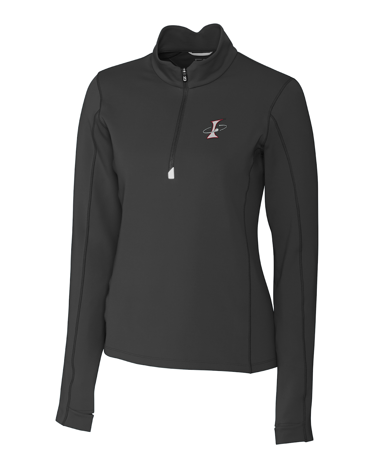 Albuquerque Isotopes Cutter & Buck Traverse Stretch Quarter Zip Womens Pullover in black