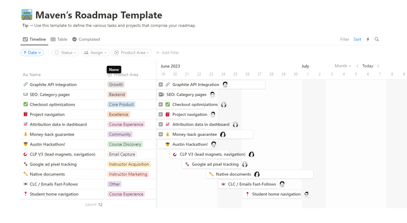 Project Management for Notion