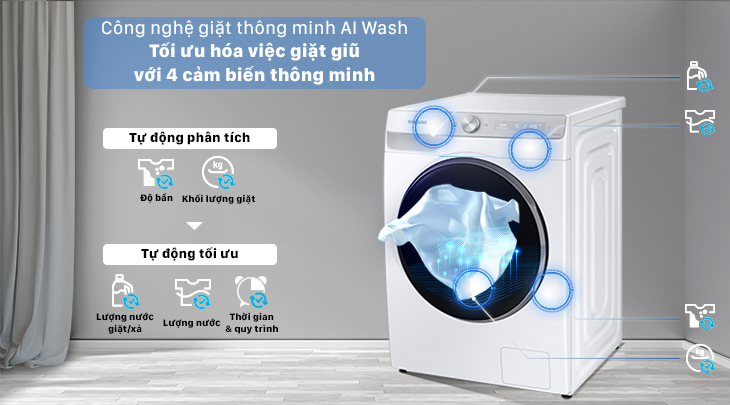 Công nghệ AI Wash trên máy giặt Samsung là gì?