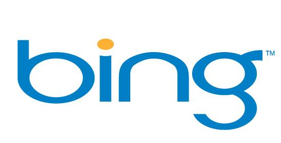 bing blue letters logo with yellow dot.