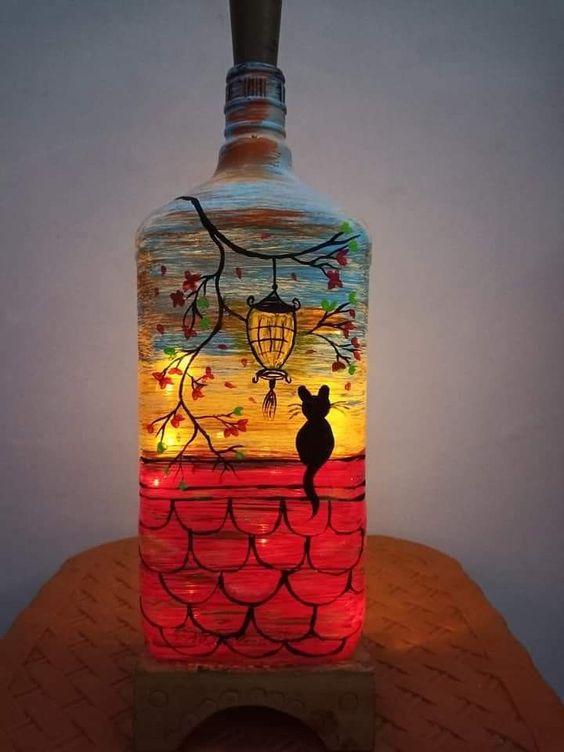 selling vases made from recycled wine bottles