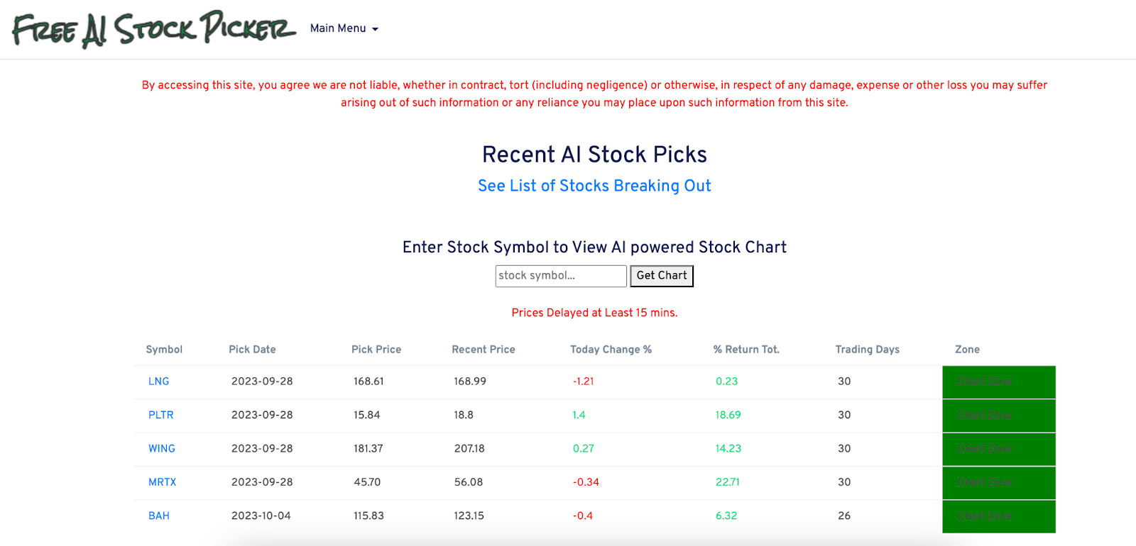 Free AI Stock Picker