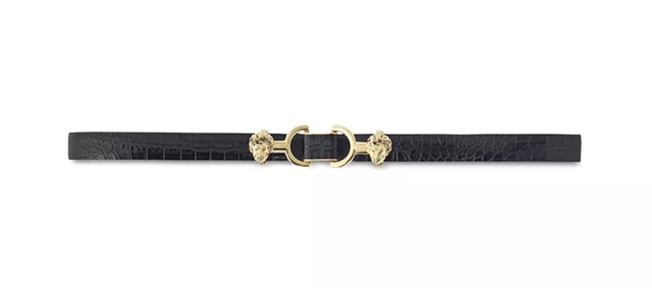 Maje Amor Croc Embossed Belt