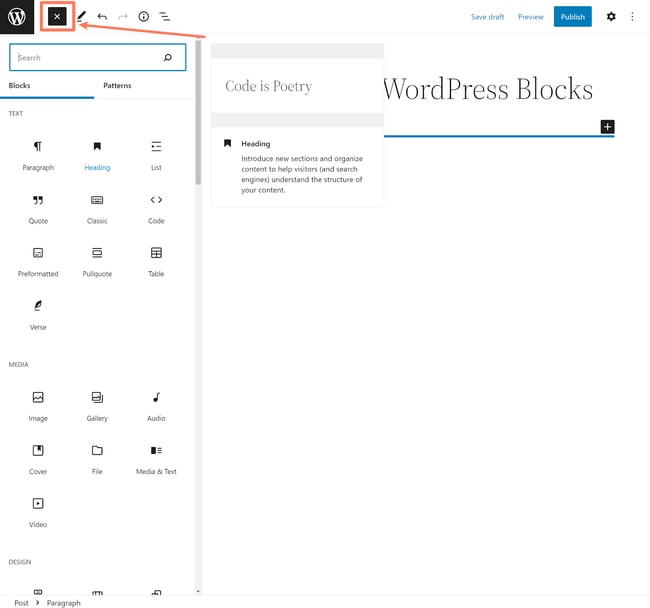 wordpress blocks, searching block directory for Stripe block in Gutenberg editor