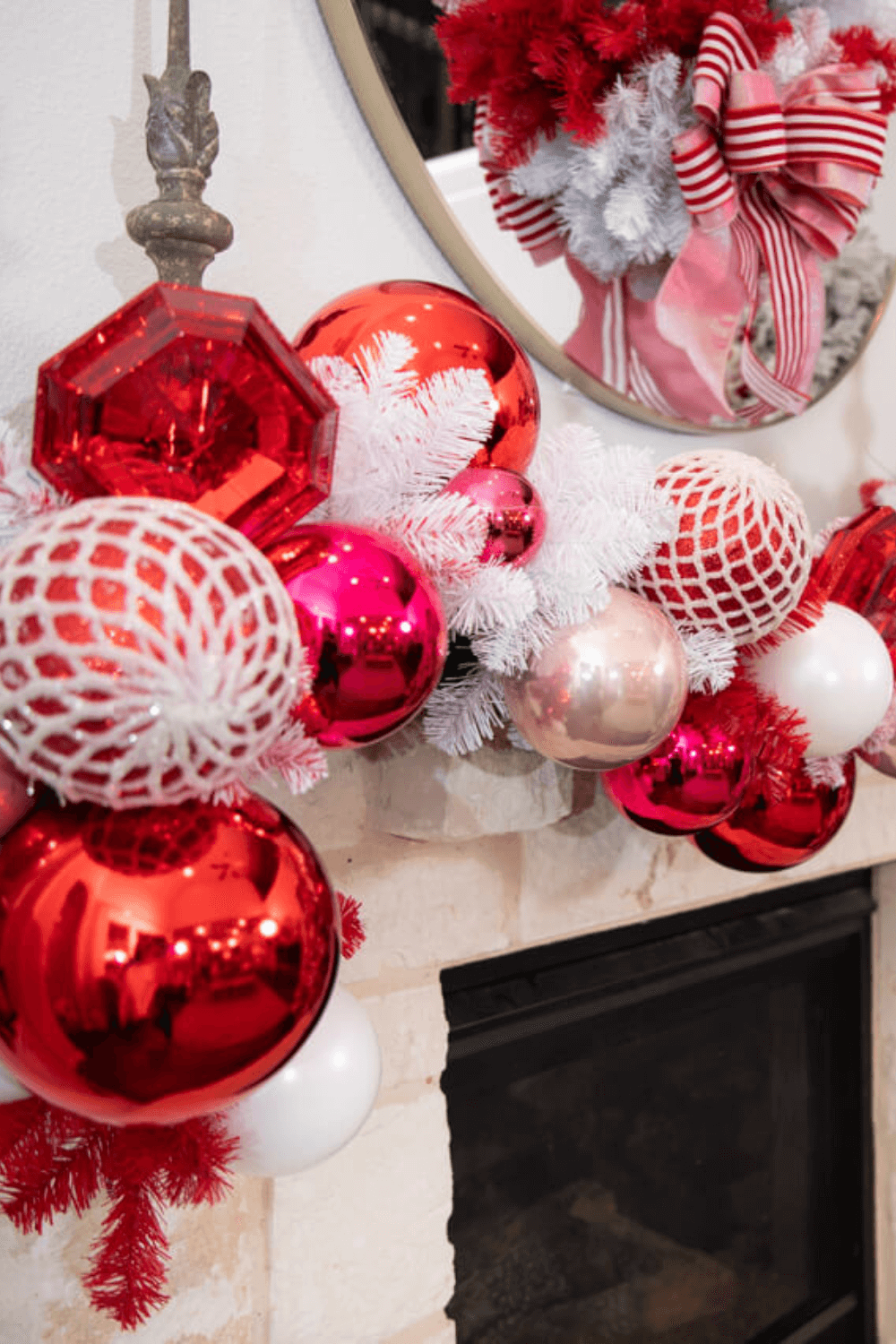 PInk and Red Shatterproof Ornaments