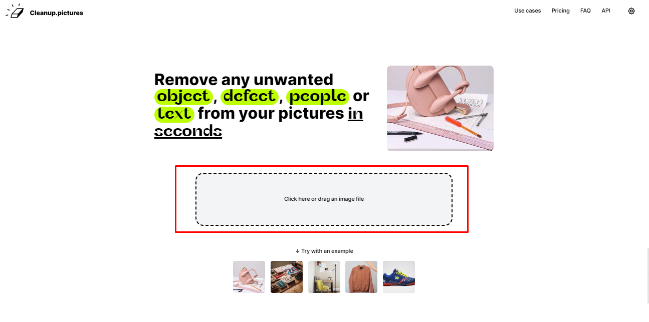 Upload the Photo You Want to Remove Objects from