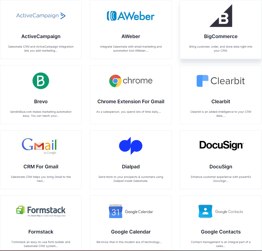 Salesmate Integrations