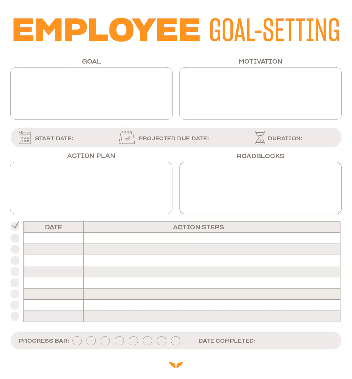 Lifebook Online Review - Employee Goal-Setting Template
