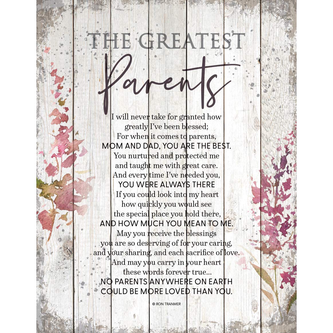 DEXSA Greatest Parents Wood Plaque