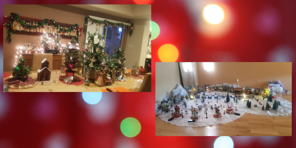 A collage of christmas decorations

Description automatically generated