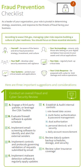 fraud prevention checklist