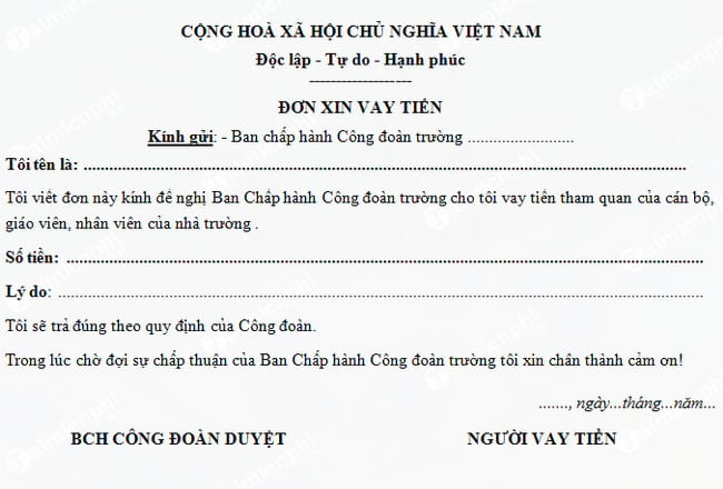 Vay tiền công đoàn