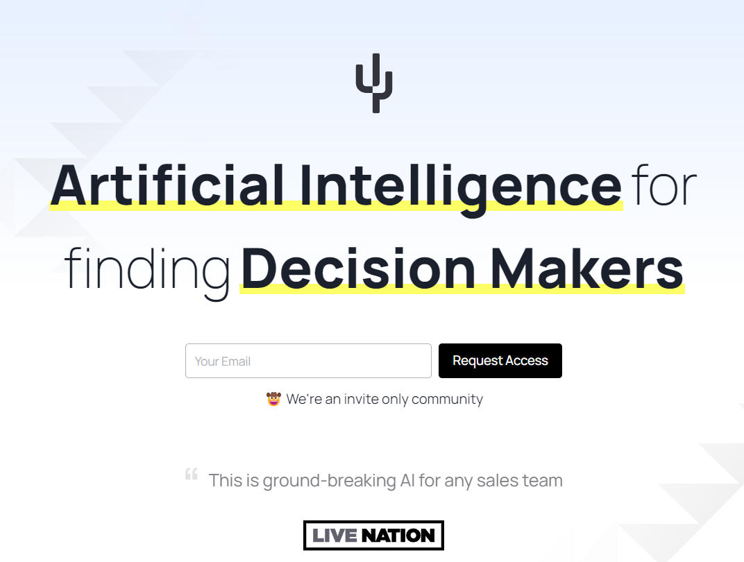 artificial intelligence for finding decision makers