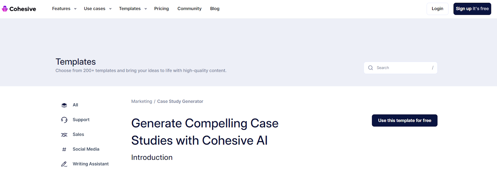 Cohesive AI Case Study Generator