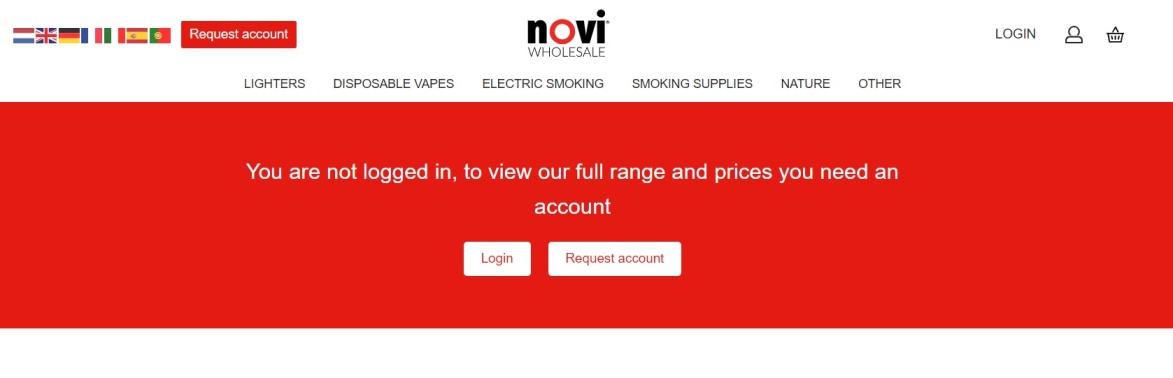 Screenshot of Novi Homepage
