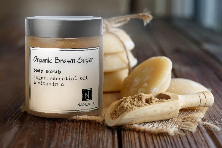 A jar of scrub next to a spoon
Description automatically generated