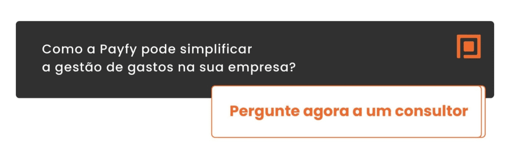 texto sobre gestão de custos e imagem com texto: "Quer ver o sistema de cartões inteligentes da Payfy funcionando? Peça uma demonstração”.