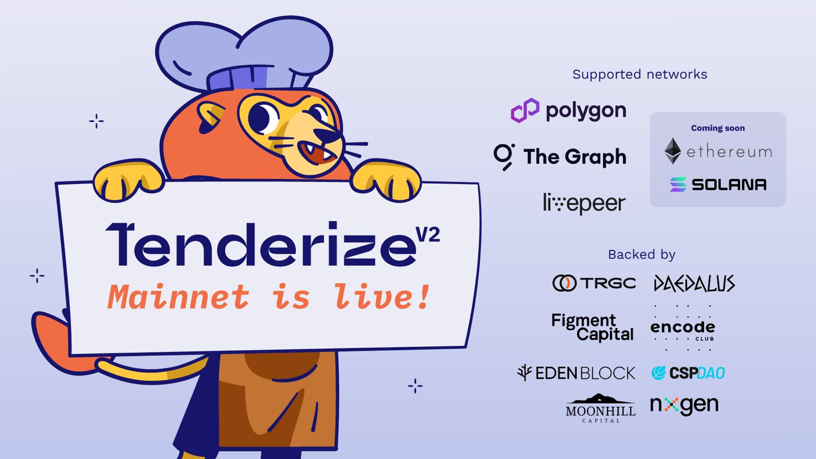Tenderize Launches Mainnet, Unveils ‘The Cookout’ Campaign for Decentralized Liquid Staking