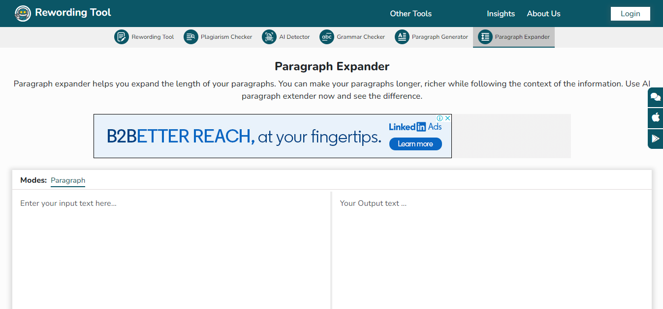 Rewording Tool Paragraph Expander