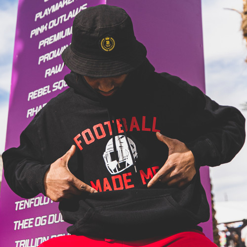 Football Made Me Premium Heavyweight Hoodie