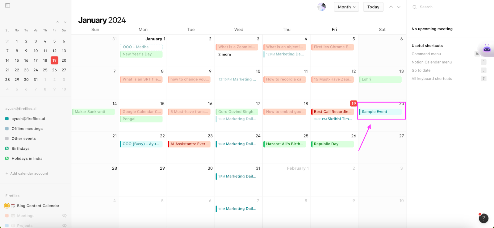 How to Embed Google Calendar in Notion - Access Notion workspace in Notion Calendar