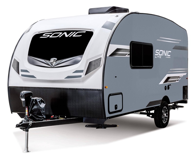 10 Best Small Camper Trailers with Bathrooms - Venture RV Sonic Lite SL150VRB Exterior