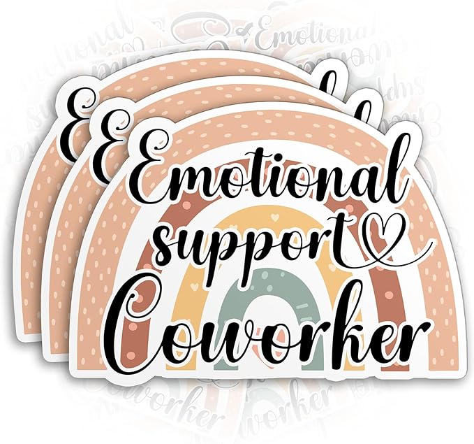 emotional support sticker for coworker