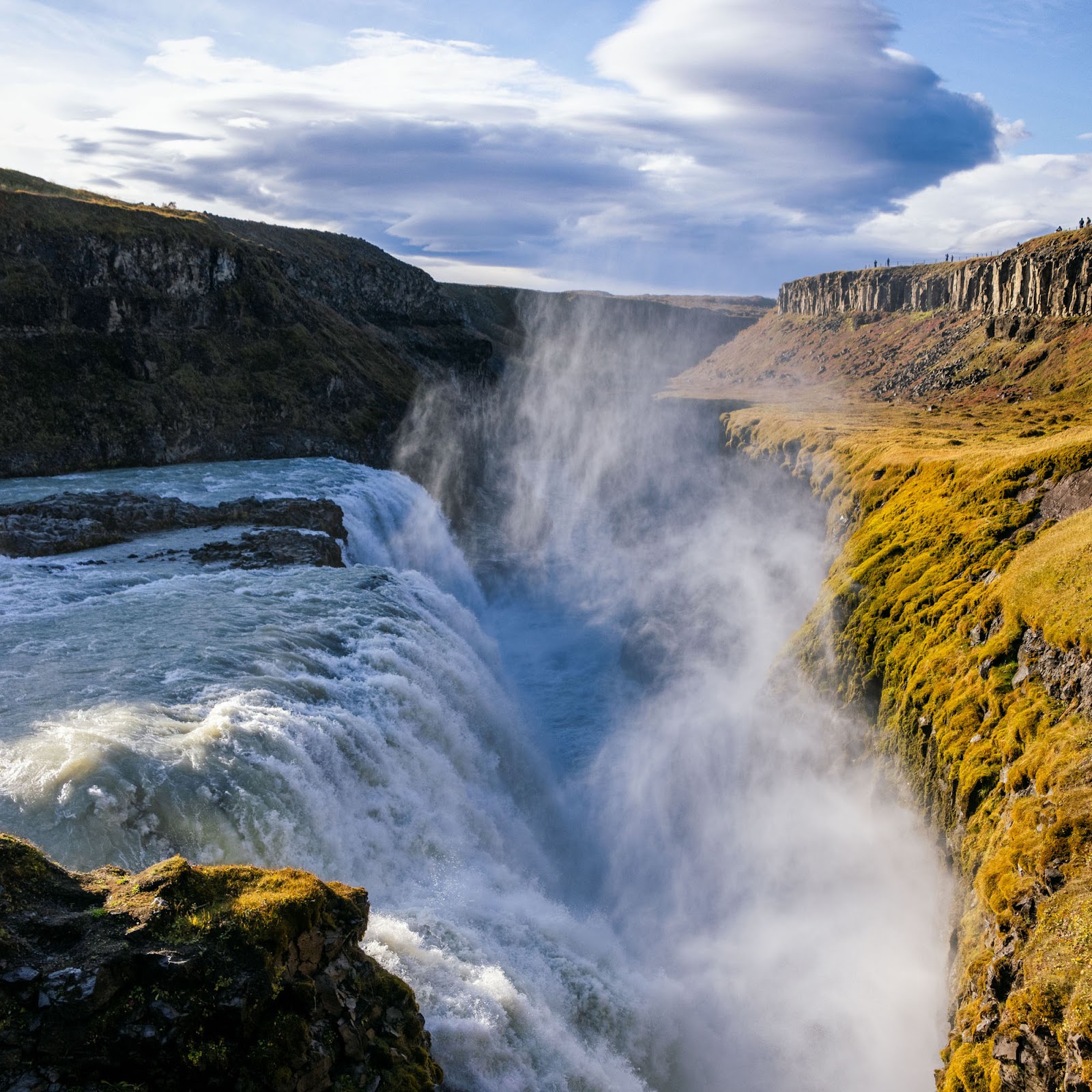 Gullfoss waterfall.