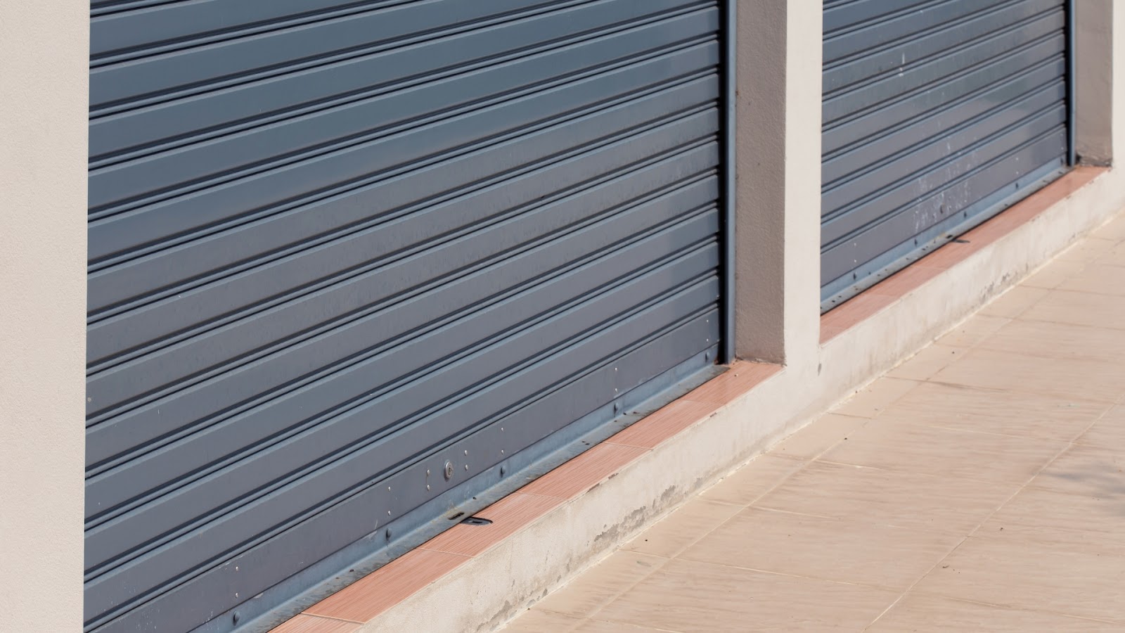 Roller doors with locks at the bottom