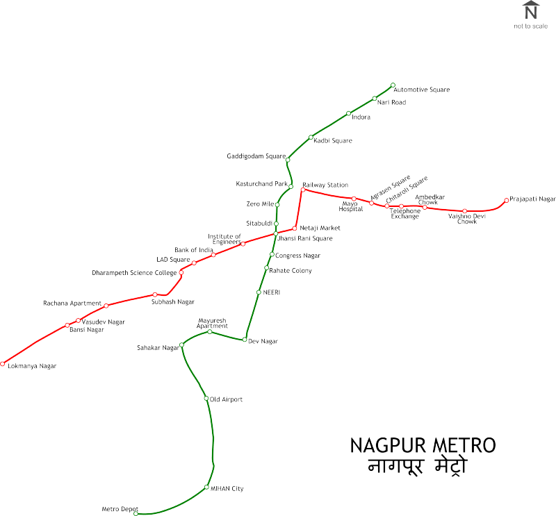 nagpur metro map
