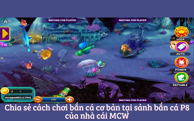 Chia sẻ cách chơi bắn cá cơ bản tại sảnh bắn cá P8 của nhà cái MCW