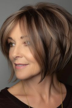 Stacked Bob with Highlights