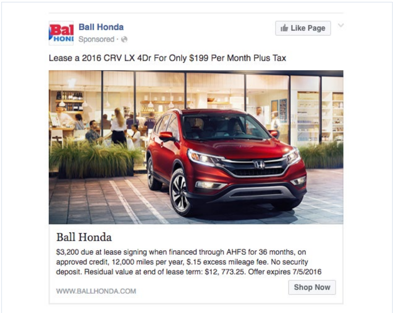 Ball Honda Ad Example