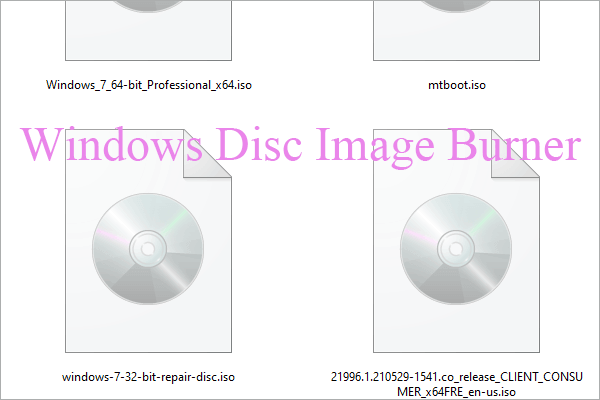 Windows Disc Image Burner.