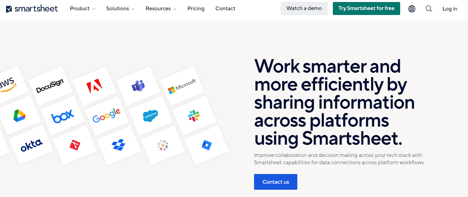 Work smarter and more efficiently by sharing information across platforms using SmartSheet