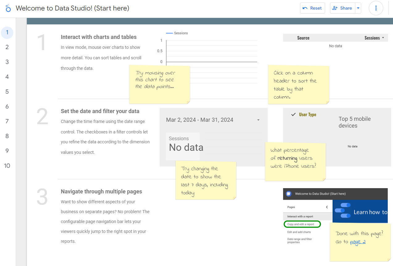 Google Data Studio Features