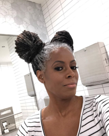 Instagram k_adore space buns with locs natural valentines hairstyles