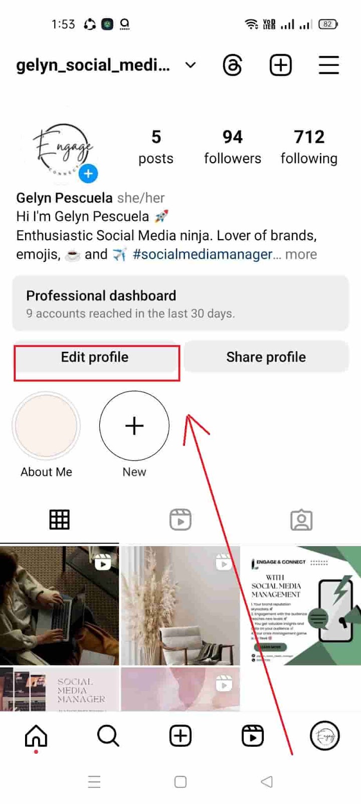 What does Instagram Handler Mean - Edit Profile