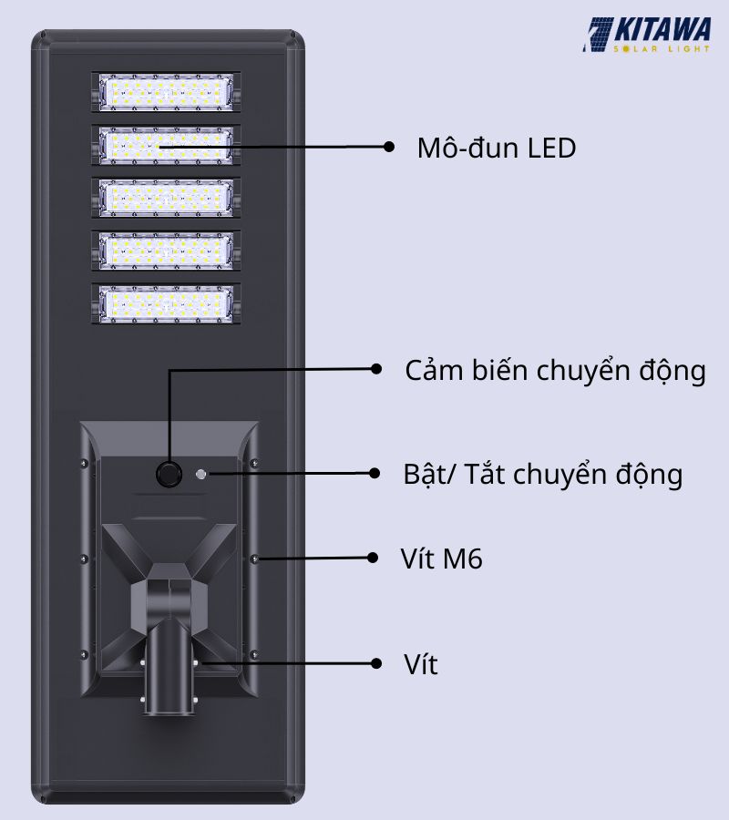 Đèn liền thể công trình năng lượng mặt trời 150W - NV.150