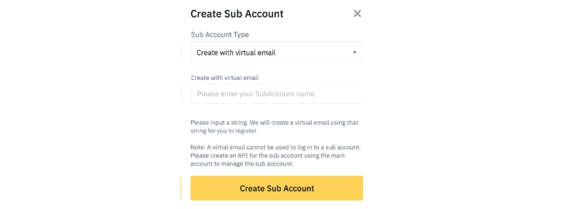 Create Sub-Account with Virtual Email