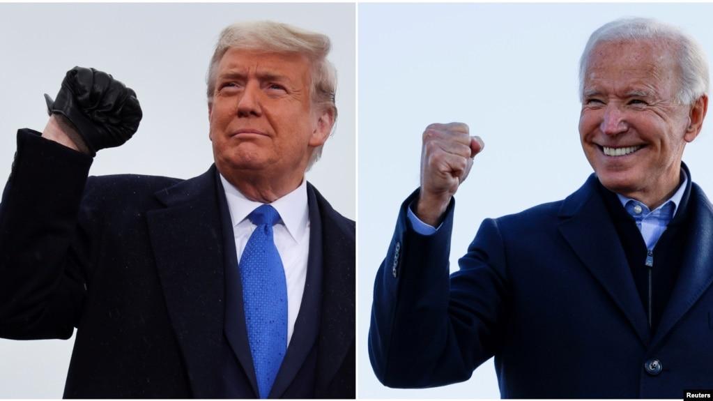 Ảnh phối hợp cựu Tổng thống Donald Trump và đương kim Tổng thống Joe Biden.