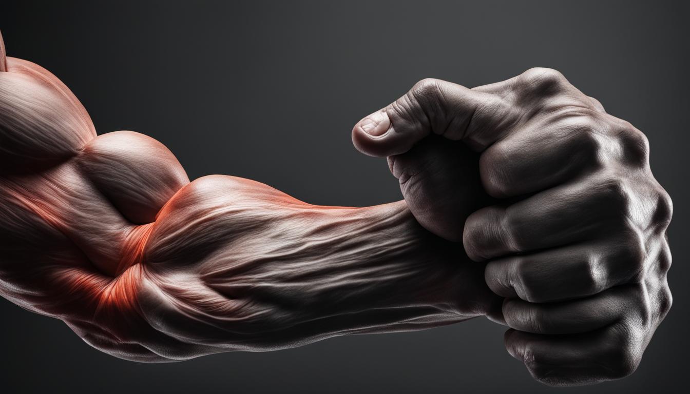 muscles flexing