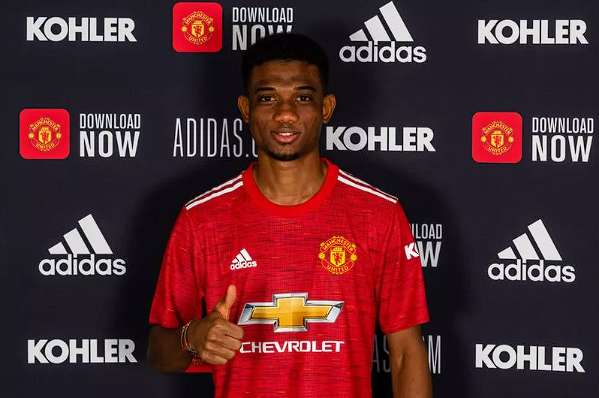 Amad Diallo on his signing day for Manchester United
