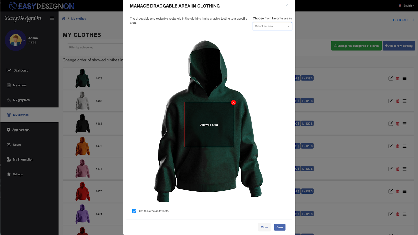 Personalized Clothing Design Platform - Angular, NestJS application - 12