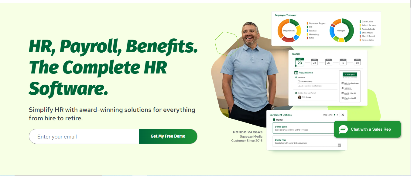 BambooHR HR outsourcing software